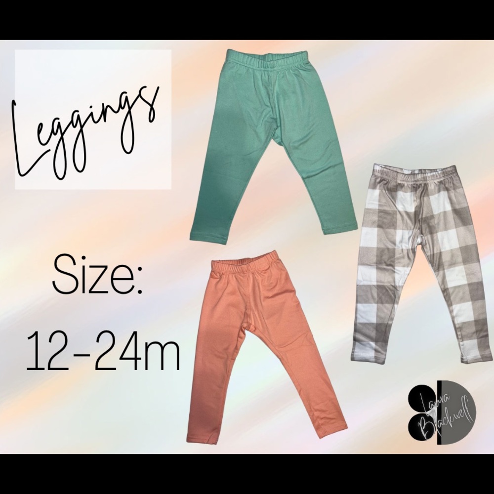 DotDotSmile LOT 3 pair of leggings. 12-24m. NWT
